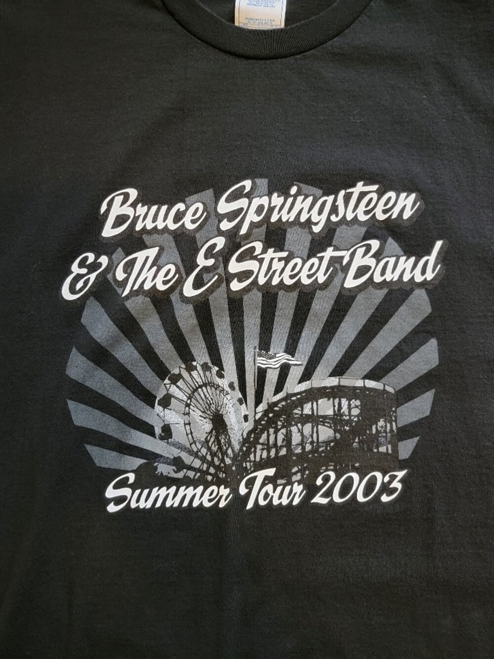 Bruce Springsteen & The E Street Band Black Summer 2003 Concert Tour T Shirt XXL